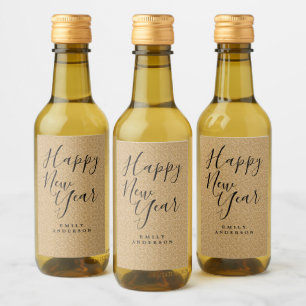 Feliz ano novo Dourado Glitter Personalizado Party