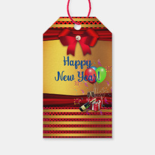 Feliz ano novo - Etiquetas de presente de Natal Fe