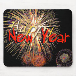 Feliz ano novo Fireworks 2019 Mousepad