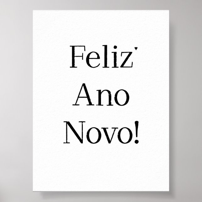 Feliz Ano Novo - minimalistic typography poster (Frente)