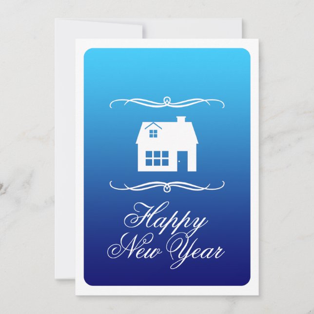 feliz ano novo novo anúncio de endereço (Frente)