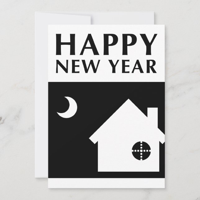 feliz ano novo novo anúncio de endereço (Frente)