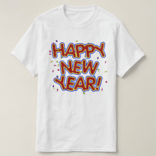 Feliz Ano Novo Vermelho' Camisetas de Ano Novo