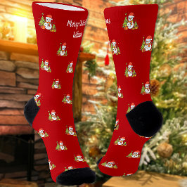 Feliz Árvore de Natal, Bonito Snowman Personalizad