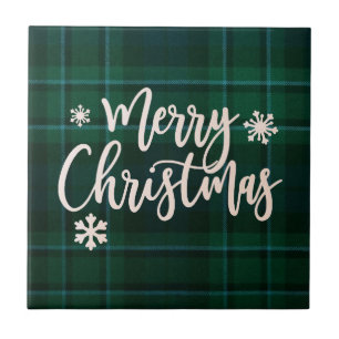 Feliz azulejo de cerâmica de Natal