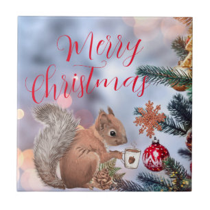 Feliz Azulejo de Cerâmica de Natal