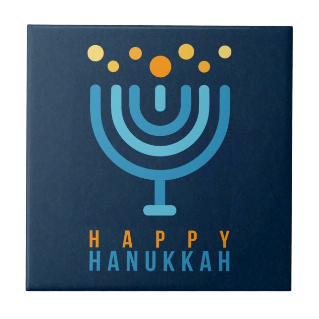 Feliz Azulejo Hanukkah (Frente)