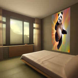 Feliz baile Panda   AI Art Poster