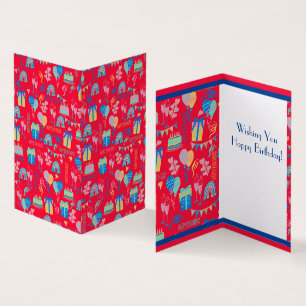 Feliz Balão de Aniversário, Streamers e Cartão de 