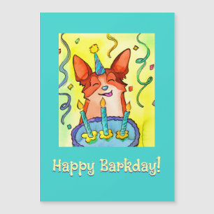 Feliz Barkday! Cartão de aniversário Corgi