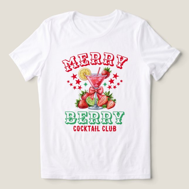 Feliz Berry Christmas Strawberry Cocktail (Design frontal)