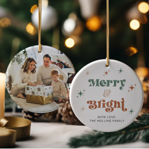 Feliz Boho e Enfeites de natal de Foto Brilhante