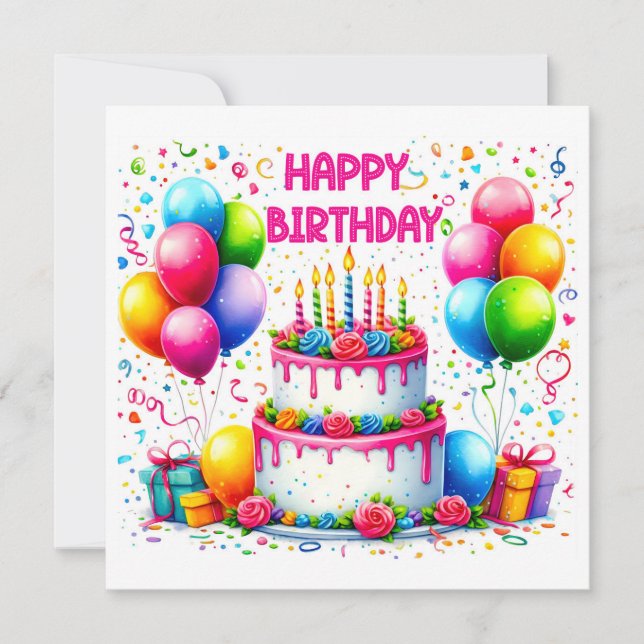 Feliz Bolo de Aniversário (Frente)