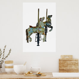 Feliz bonito Vai Redondar Cavalos Carrossel Poster