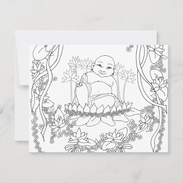 Feliz Buda com Lotus (Frente)