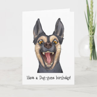 Feliz Cachorro Feliz Cartão de Aniversário