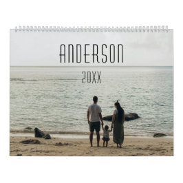 Feliz calendário de fotos fofo personalizado pela