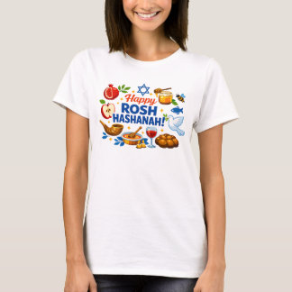 🍯 🍎🐟  Feliz Camisa de Celebração de Rosh Hashan