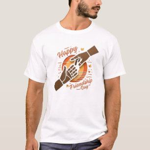Feliz Camiseta do Dia da Amizade Comemora-se com E