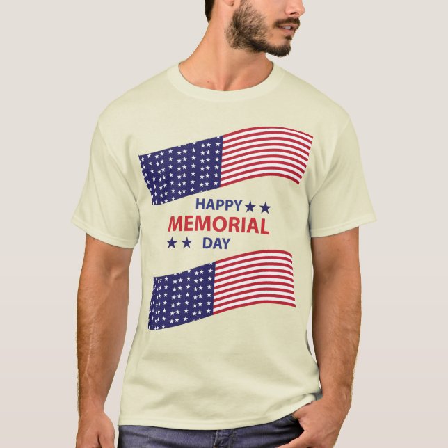 Feliz Camiseta do Dia do Memorial (Frente)