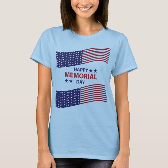 Feliz Camiseta do Dia do Memorial (Frente)