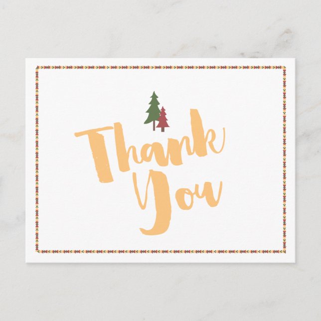 Feliz Camper Obrigado Cartão Postal (Frente)