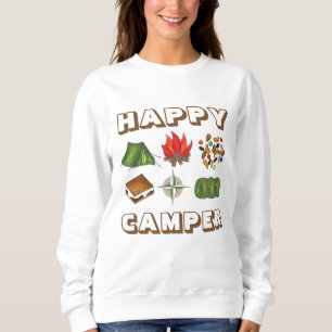 Feliz Camper Tent Compass Fire Camisa Sweet