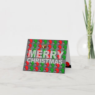 Feliz Capacete de Futebol com Cartão de Natal