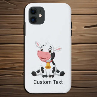 Feliz capas de iphone de casaco de vaca