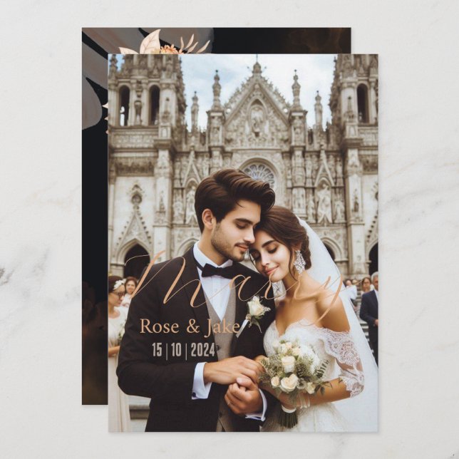 Feliz, carta de casamento (Frente/Verso)