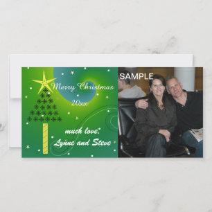 Feliz Cartão com fotos de Árvore de Natal