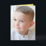Feliz cartão com fotos de cinza especial de aniver<br><div class="desc">Substitua a foto na frente. Adicione o dentro de mensagem.
Feliz aniversário,  neto especial.
Dentro projetado em cinza e amarelo.</div>