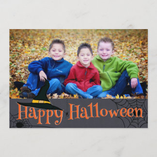 Feliz cartão com fotos de Halloween Bruxas
