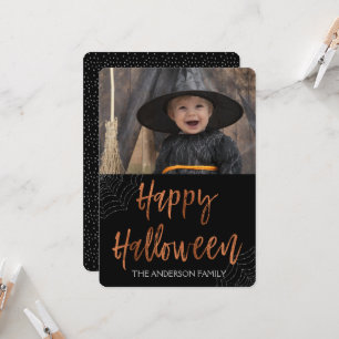 Feliz Cartão com fotos de Halloween Moderno