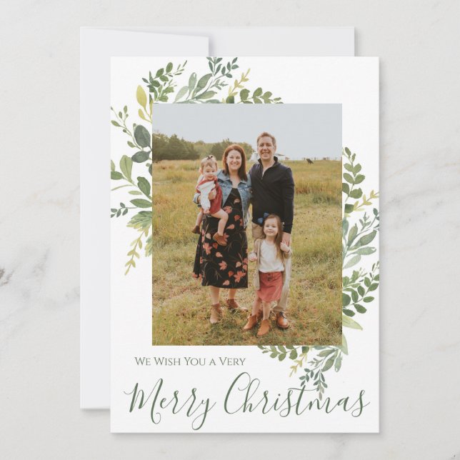 Feliz Cartão com fotos de Natal (Frente)