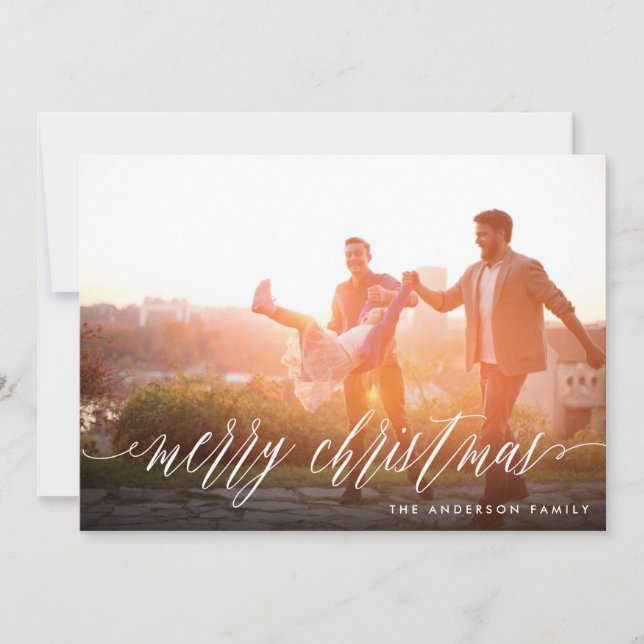 Feliz Cartão com fotos de Natal (Frente)