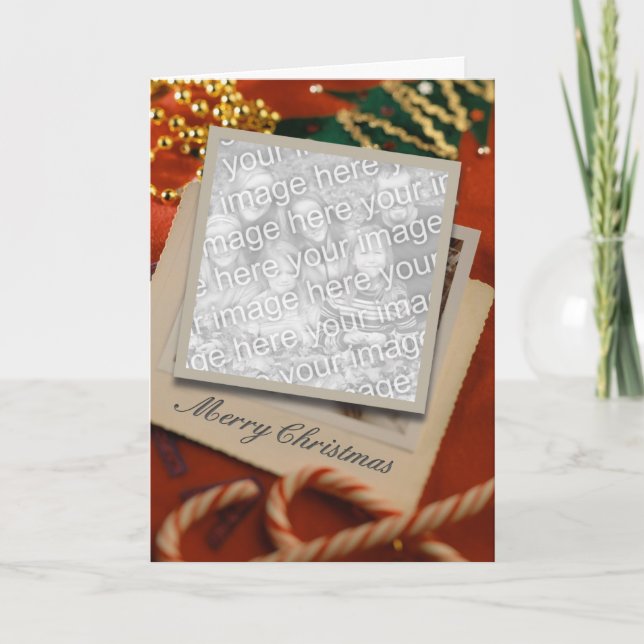 Feliz Cartão com fotos de Natal (Frente)