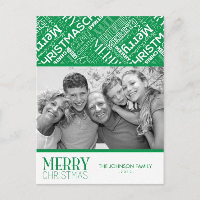 Feliz Cartão com fotos de Natal (Frente)