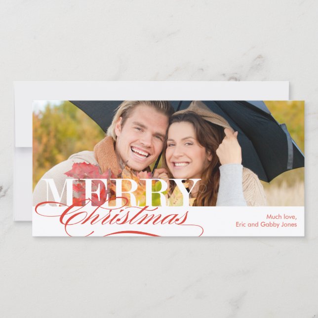 Feliz Cartão com fotos de Natal (Frente)