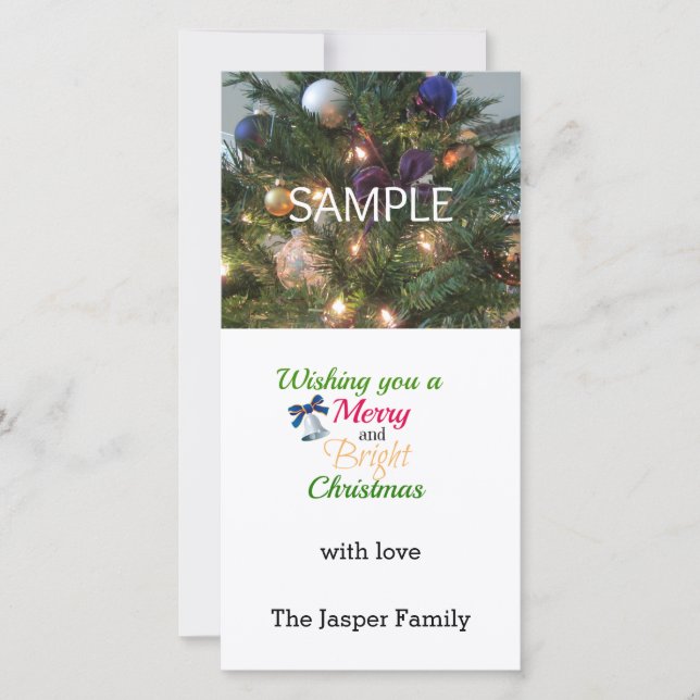 Feliz Cartão com fotos de Natal (Frente)