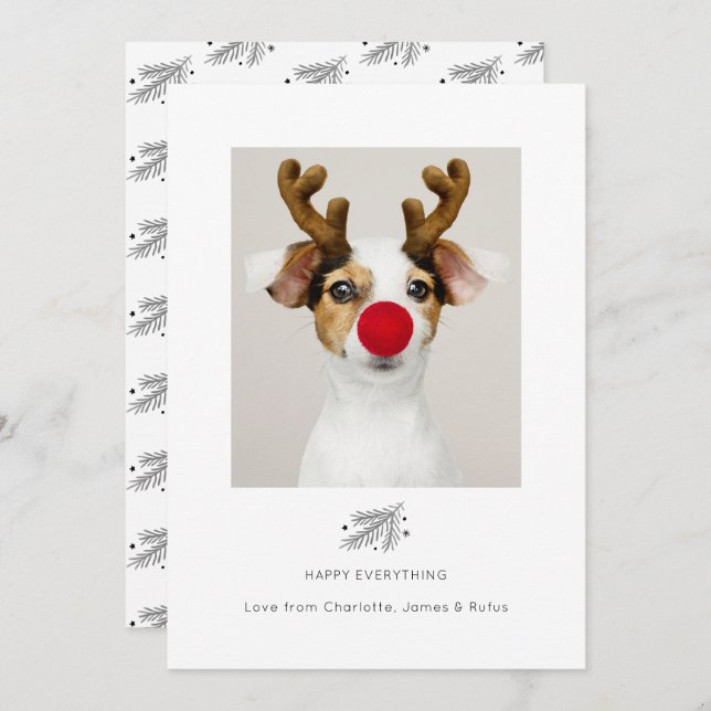 Feliz Cartão com fotos de Natal Tudo (Frente/Verso)