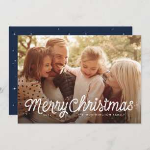 Feliz cartão com fotos simples de Natal