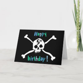 Feliz cartão de 5 para amantes piratas