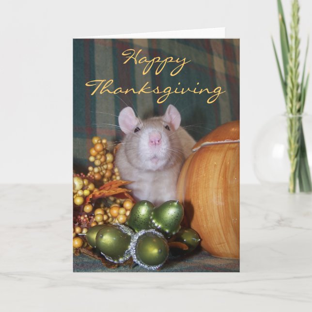 Feliz cartão de Ação de Graças (Frente)
