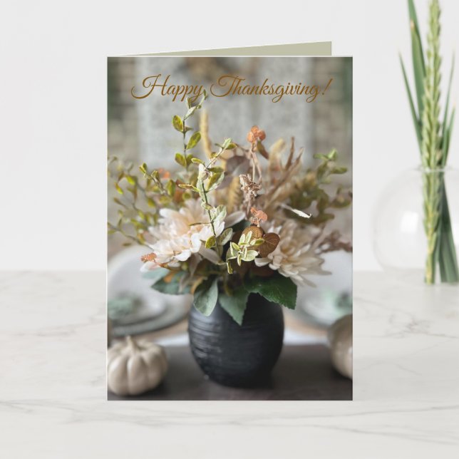 Feliz cartão de Ação de Graças (Frente)
