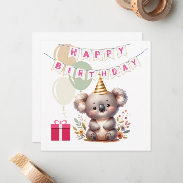 Feliz Cartão de Aniversário (Frente/Verso In Situ)