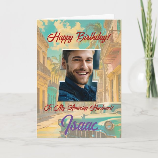 Feliz Cartão de Aniversário com Foto (Frente)