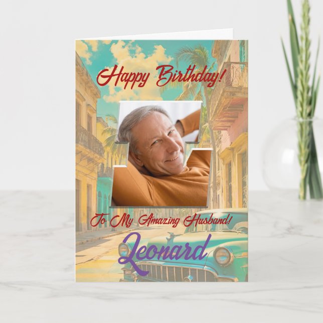 Feliz Cartão de Aniversário com Foto (Frente)