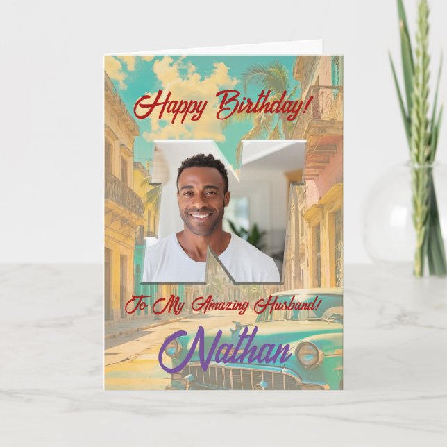 Feliz Cartão de Aniversário com Foto (Frente)