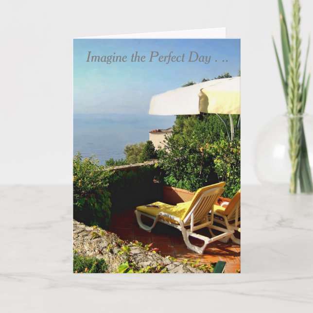 Feliz Cartão de Aniversário com vista cênica de ág (Frente)